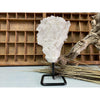 i_did Raw (Cluster) Clear Quartz on a metal stand 2 lbs | Quartz Cluster in a stand | Clear Quartz | Great gift