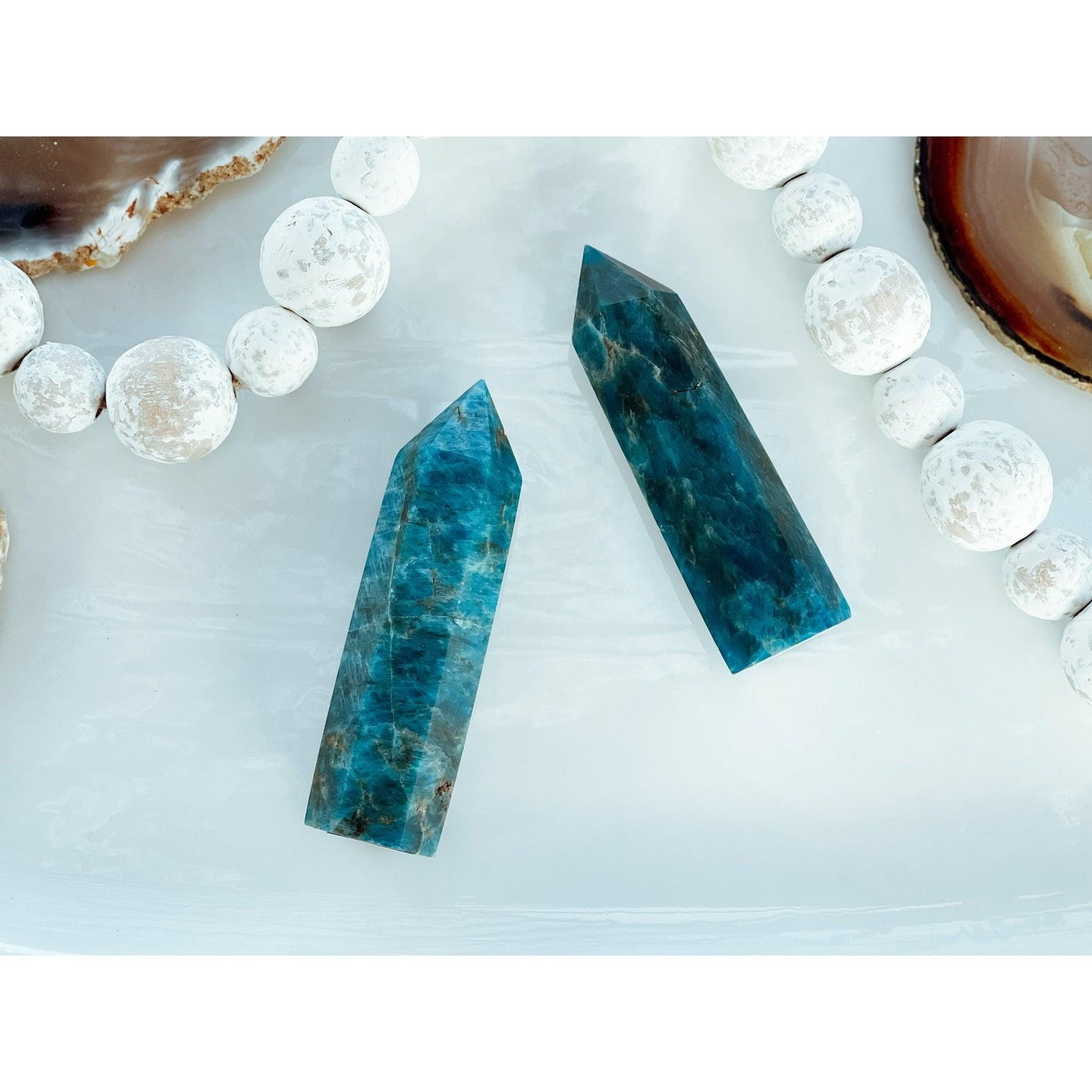Melan Threads Blue Apatite Obelisk Towers