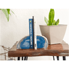 Melan Threads Bookend Crystal Agate Bookend | Blue Geode