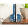 Melan Threads Bookend Crystal Agate Bookend | Blue Geode