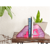 Melan Threads Bookend Crystal Agate Bookend | Pink Geode