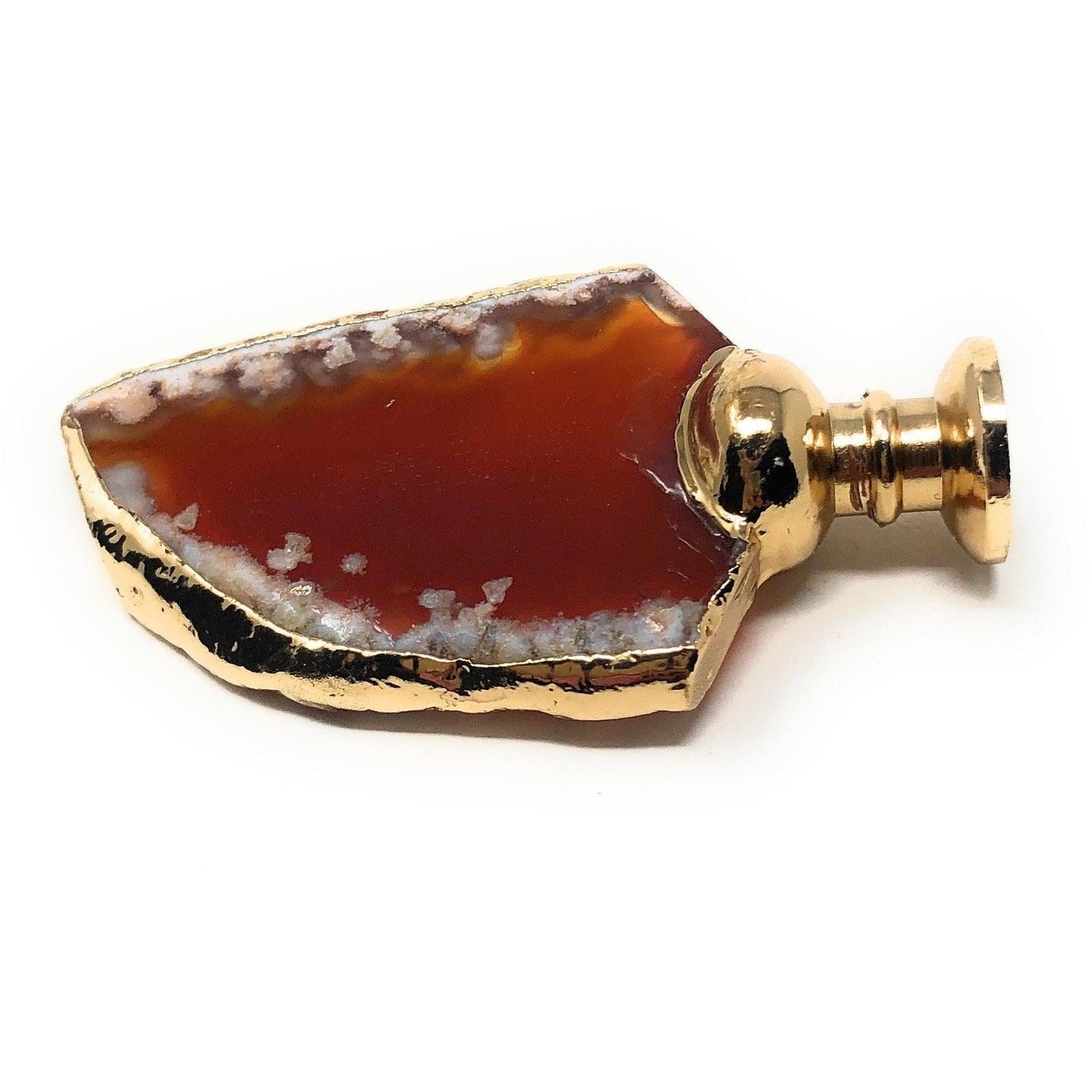 Melan Threads Brown Agate Popout Knob