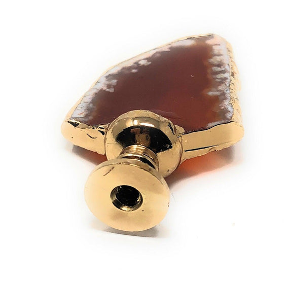 Melan Threads Brown Agate Popout Knob