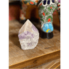 Melan Threads Chevron Amethyst Crystal Point | Top Polished | Power Point