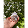 Melan Threads Chevron Amethyst Crystal Point | Top Polished | Power Point