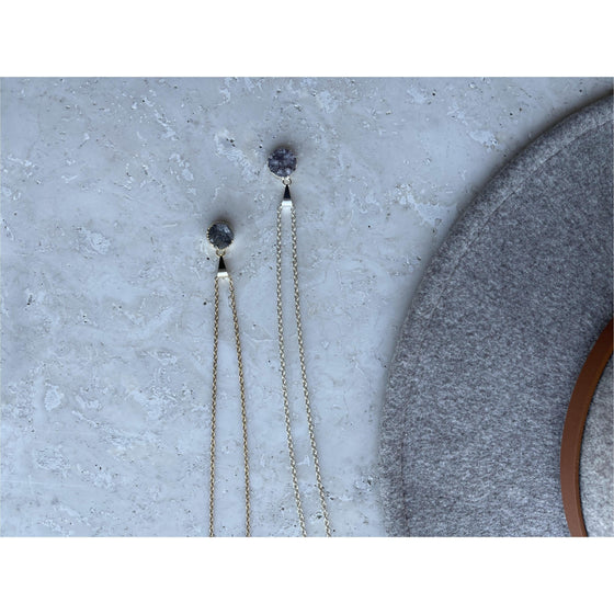 Melan Threads Druzy Necklace