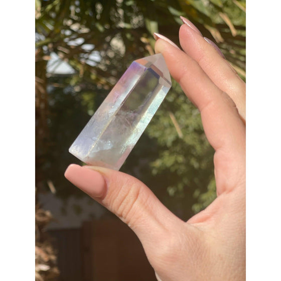 Melan Threads Gold Rutile tower Angel Aura Quartz Tower