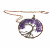 Melan Threads Jewlery Tree of life necklace (Amethyst)