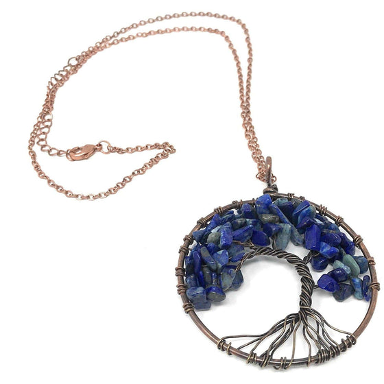 Melan Threads Jewlery Tree of life necklace (Lapis Lazuli)