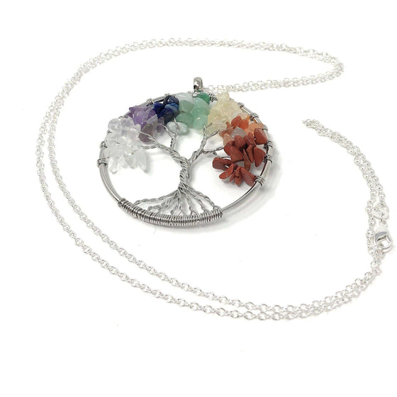 Melan Threads Jewlery Tree of life necklace (rainbow)