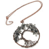 Melan Threads Jewlery Tree of life necklace (tourmaline quartz )