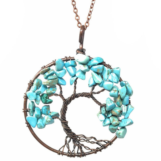 Melan Threads Jewlery Tree of life necklace (turquoise)