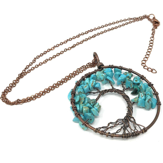 Melan Threads Jewlery Tree of life necklace (turquoise)