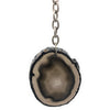 Melan Threads Key chains Black Neutral Agate Slice Keychain | Natural Agate Keychain | Perfect Gift