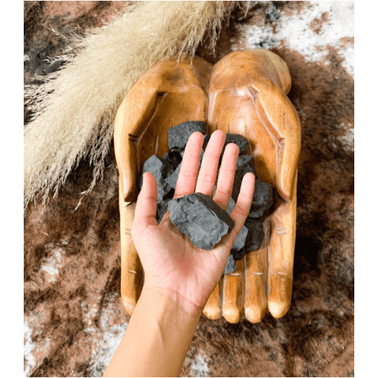 Melan Threads Loose Stone Shungite | Raw Stone
