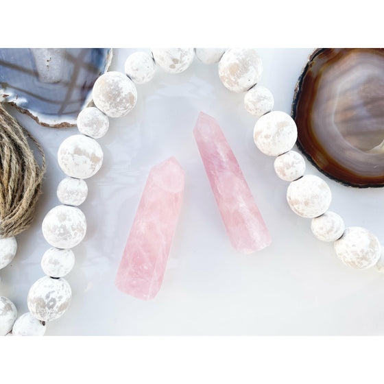 Melan Threads Rose Quartz Point