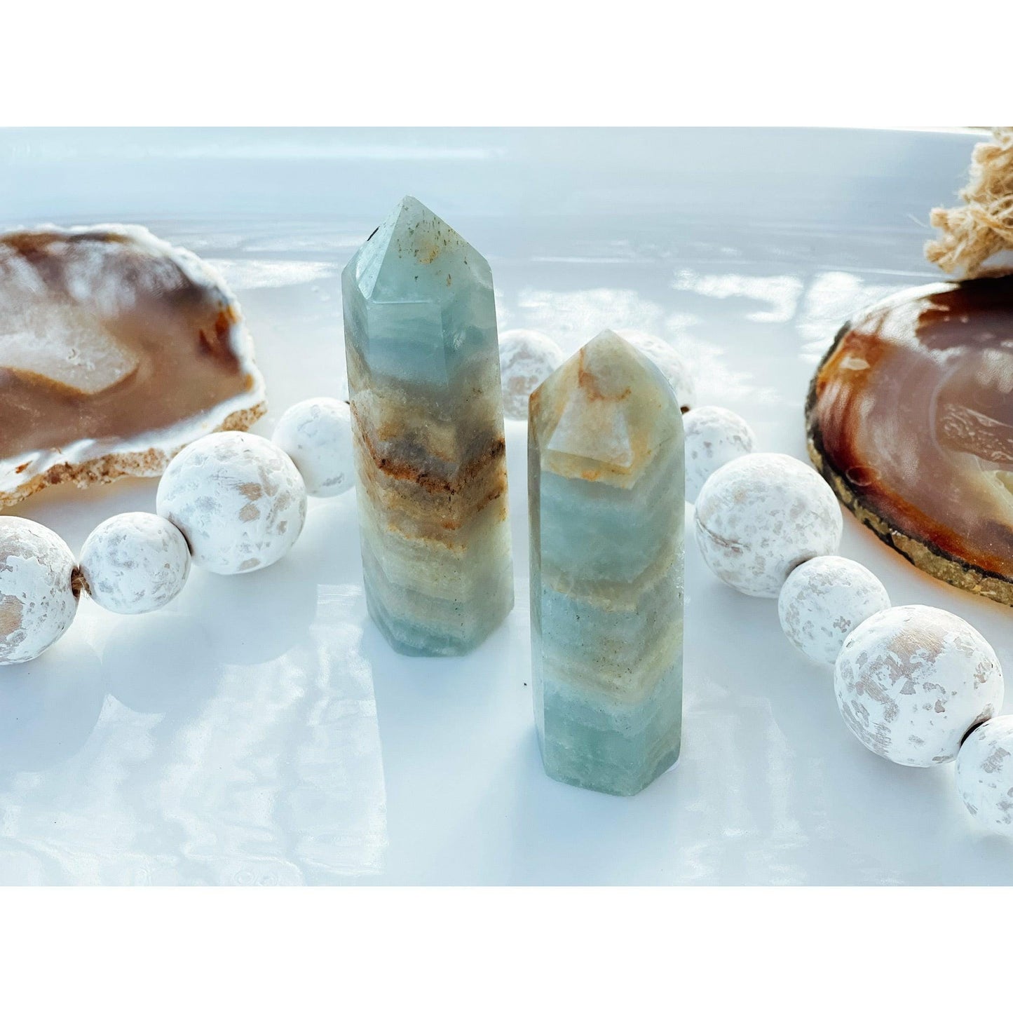 Melan Threads Small Blue Onyx Obelisk Towers