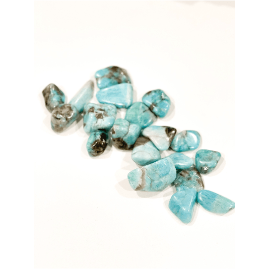 Melan Threads Turquoise Tumbled Stone | Small Tumbled Gemstone