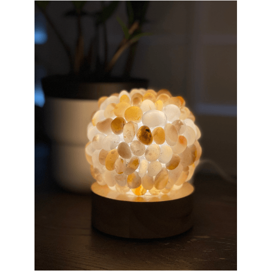 Natural Agate Tumbled Stone Crystal Lamp | Home Decor | Great Gift.