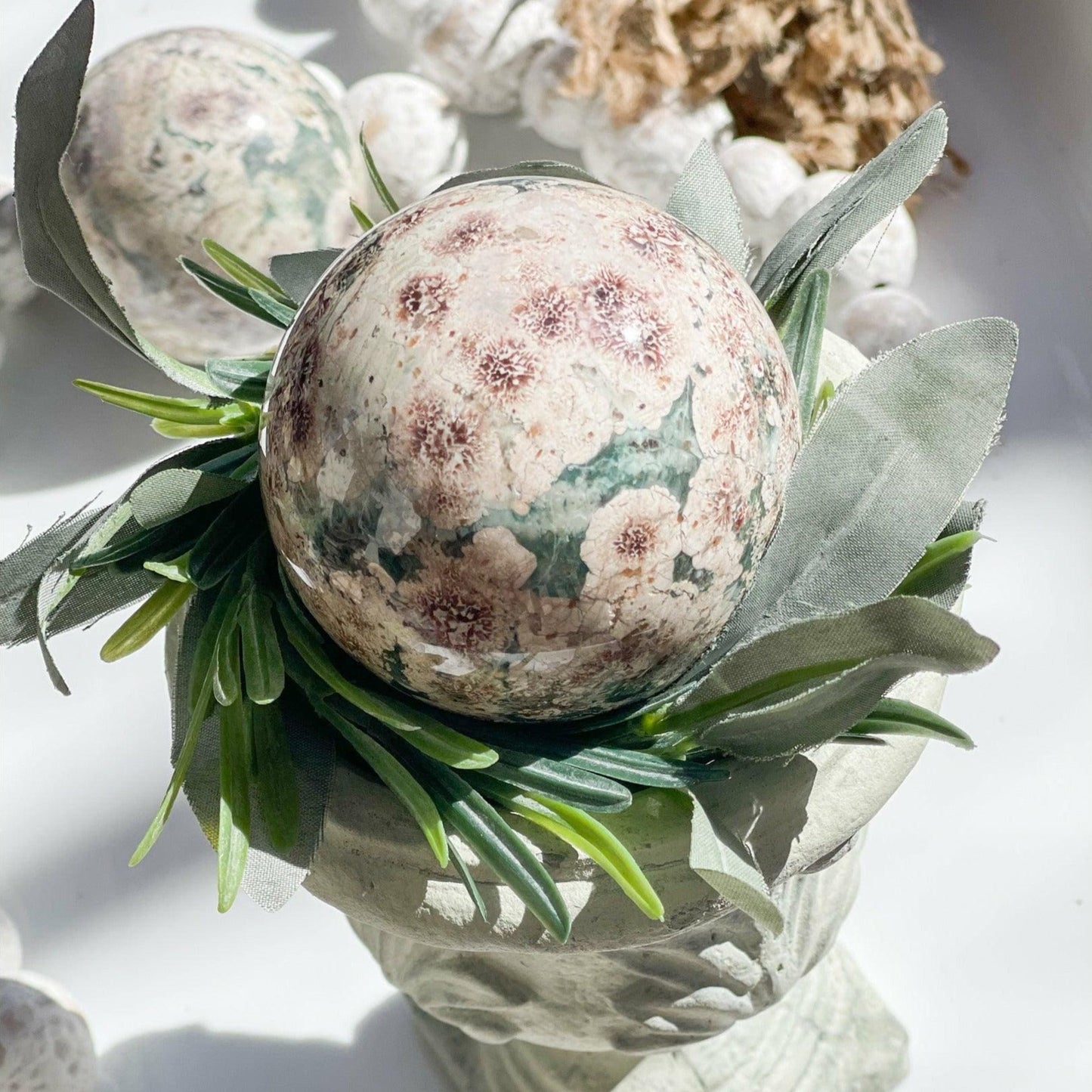 Unearthed Vibes Sphere Large Flower Agate Sphere