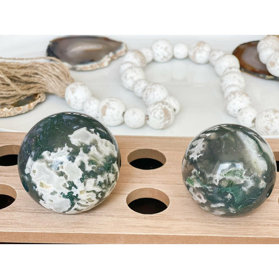 Unearthed Vibes Sphere Large Moss Agate Sphere