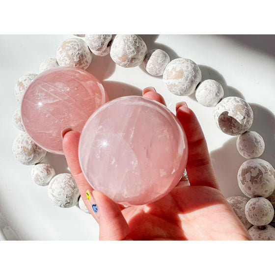 Unearthed Vibes Sphere Large Rose Quartz Sphere