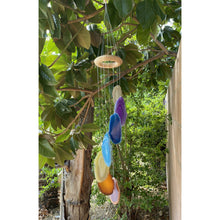  Unearthed Vibes Wind Chimes Bohemian 7 Chakra Agate Wind Chime Hanger |  Wood Crystal Garland